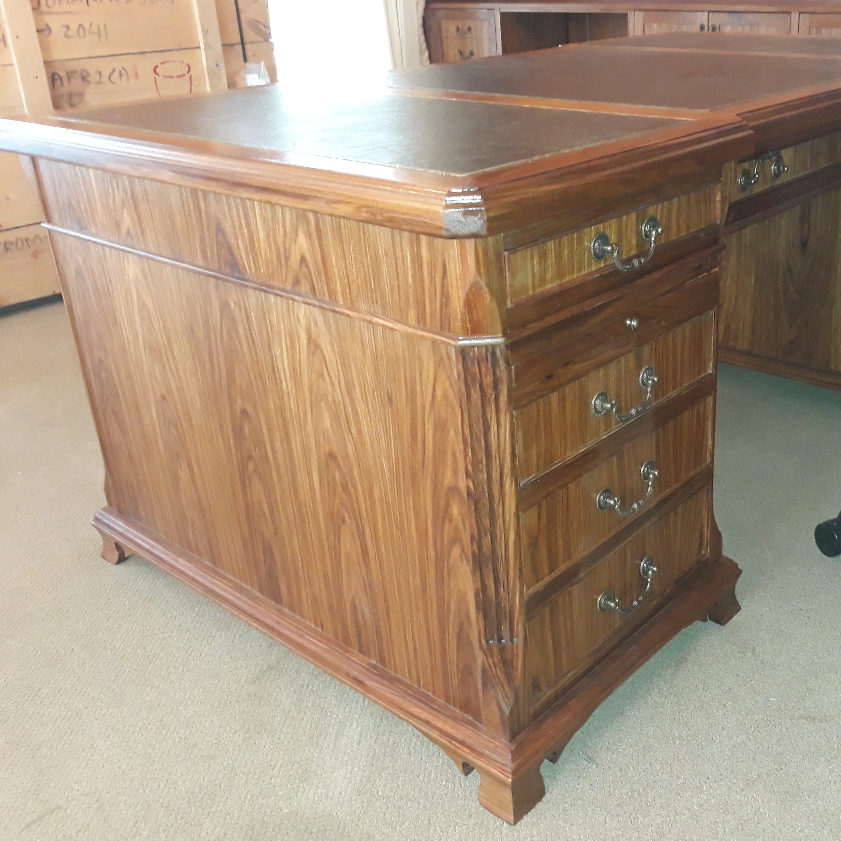 Executive-desk wooden-desk Chippendale-desk desk handmade-desk